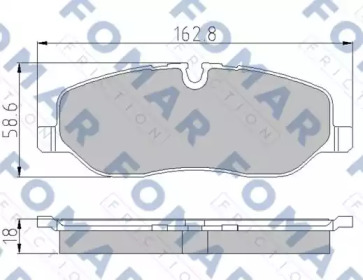 FOMAR FRICTION fo934881 -  Комплект тормозных колодок, дисковый тормоз